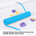 USB-C keyboard aviation spring Double sleeve coil cable